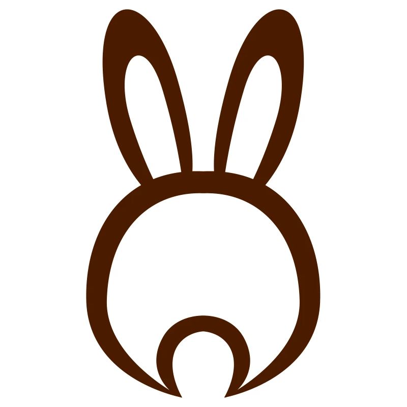 Easter bunny from behind