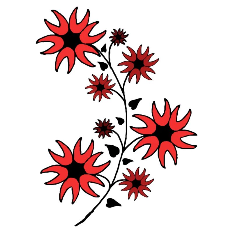 Blume hellrot