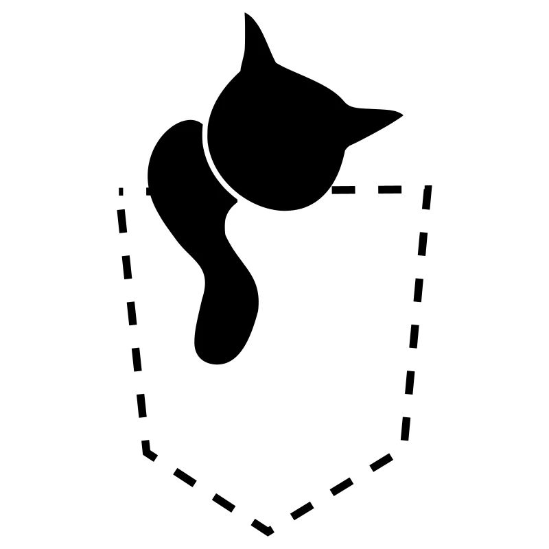 cat pocket vector