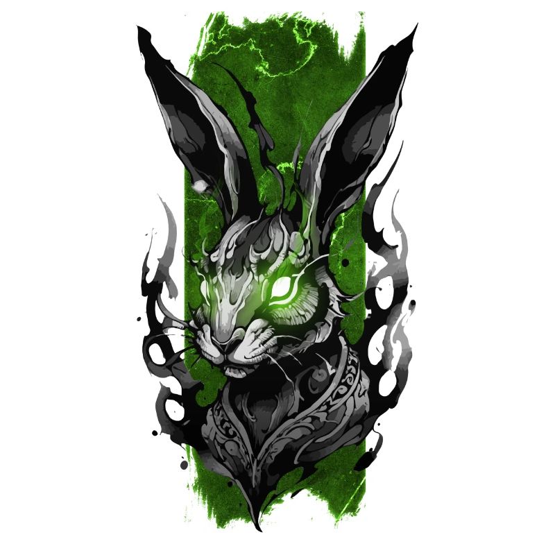 Radiant Rabbit: Glowing Bunny Elegance