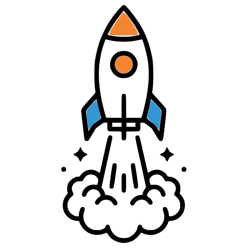 Rocket Launch Space Comic
