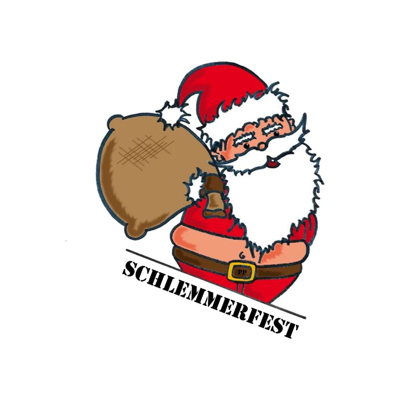 Dicker Weihnachtsmann mit Sack