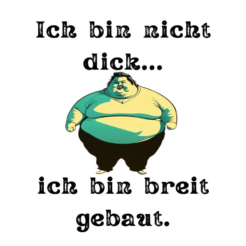 Ich bin nicht dick, ich bin breit gebaut.