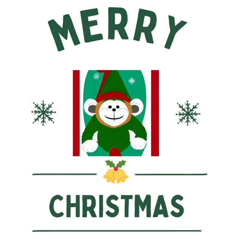 Joyeux Noël avec un singe effronté