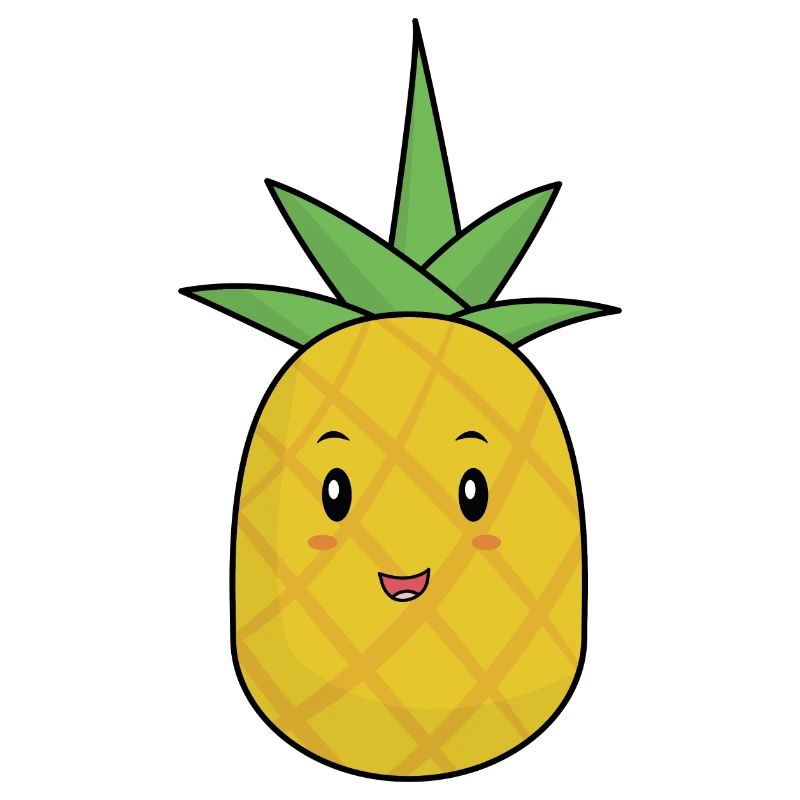 Pineapple Comic Sweet Fruit