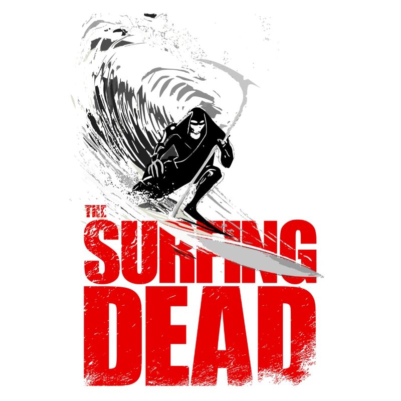 Surf Dead Grim Reaper Surfer Wave Design