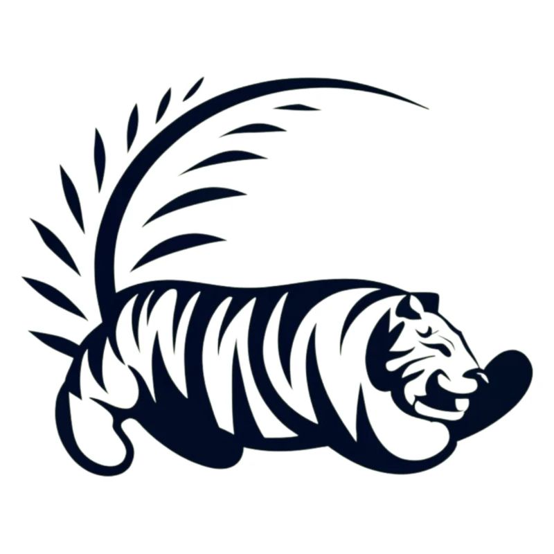 Minimalist Tiger in Geometric Shape