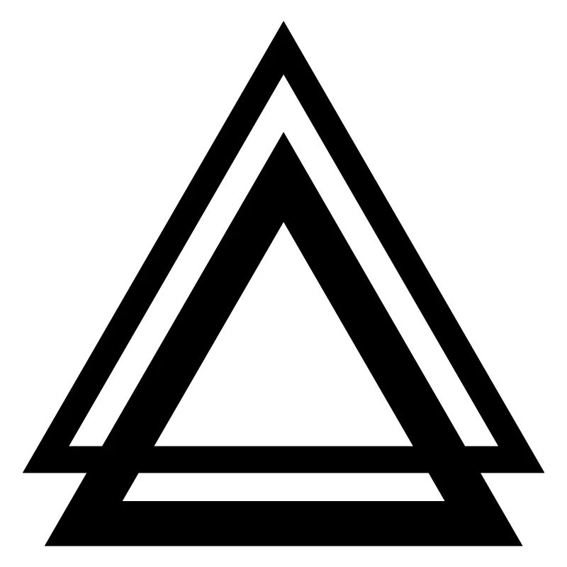 Triangle double triangle symbol