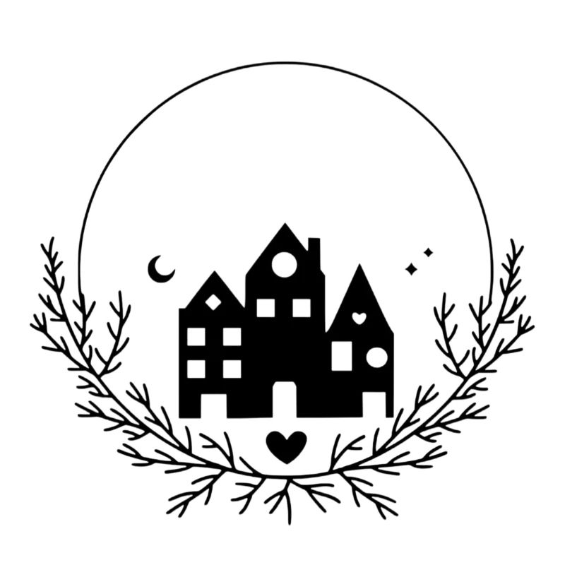 Häuser im Kreis