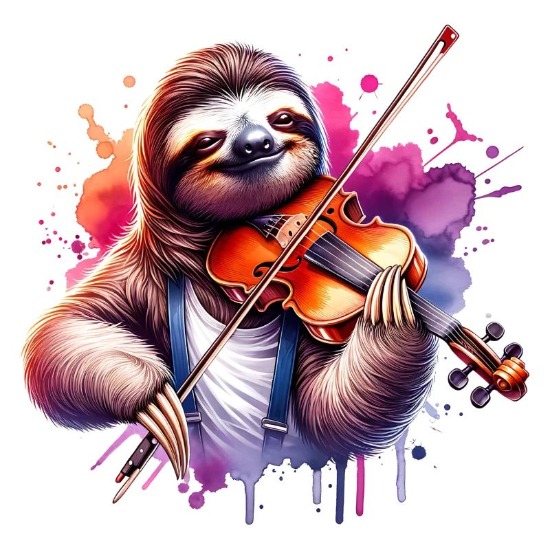 Relaxed Fiddler Sloth Design
