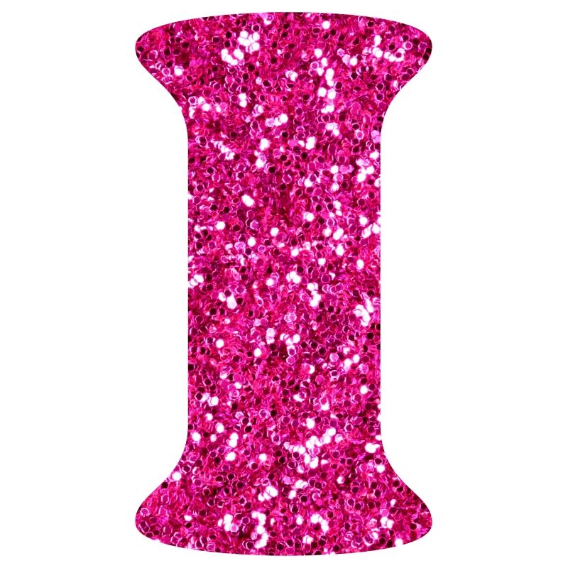 Letter i pink glitter