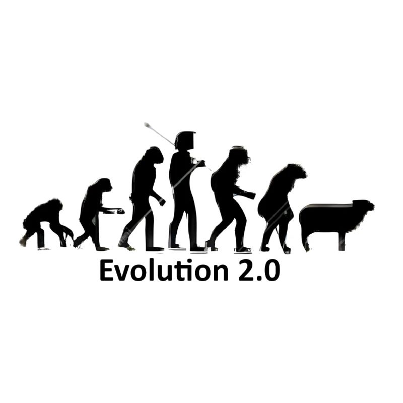 Human evolution in silhouette