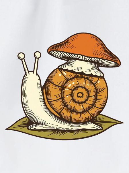 Schnecke mit Pilzhut