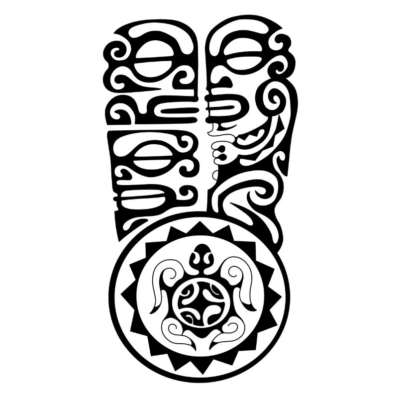 Maori Brust Logo 100 Schwarz
