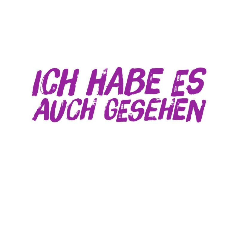 ich sah es ebenfalls