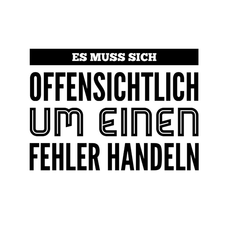 augenscheinlicher Fehler
