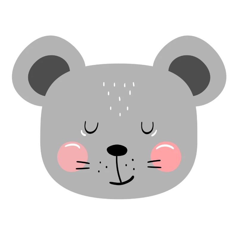 Conception mignonne d'enfants de souris grise