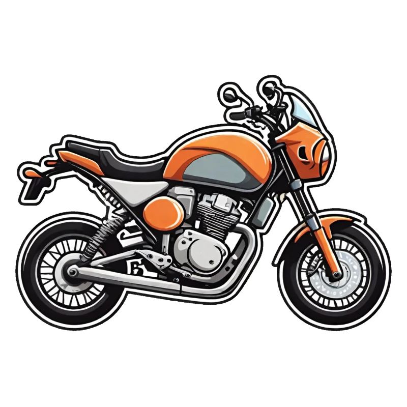 Orange Cruiser Motorradkunst