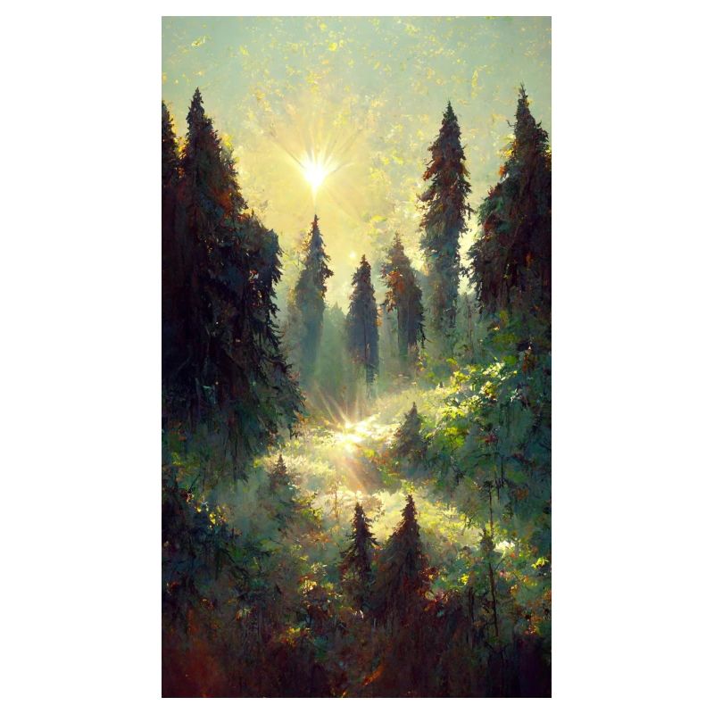 Sonnendurchfluteter Wald
