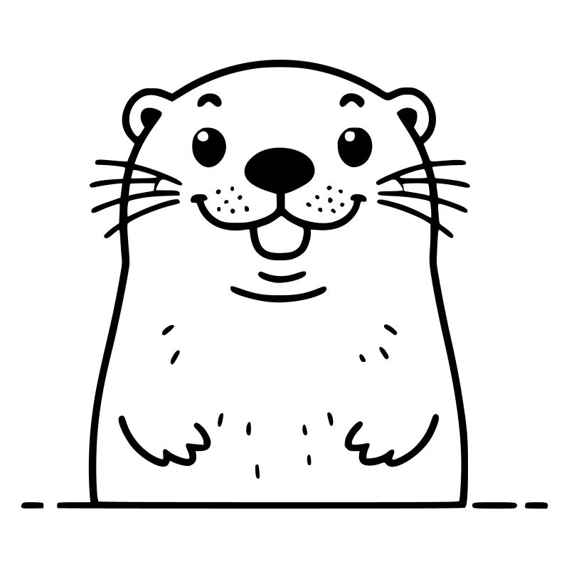 Loutre rieuse comme illustration vectorielle