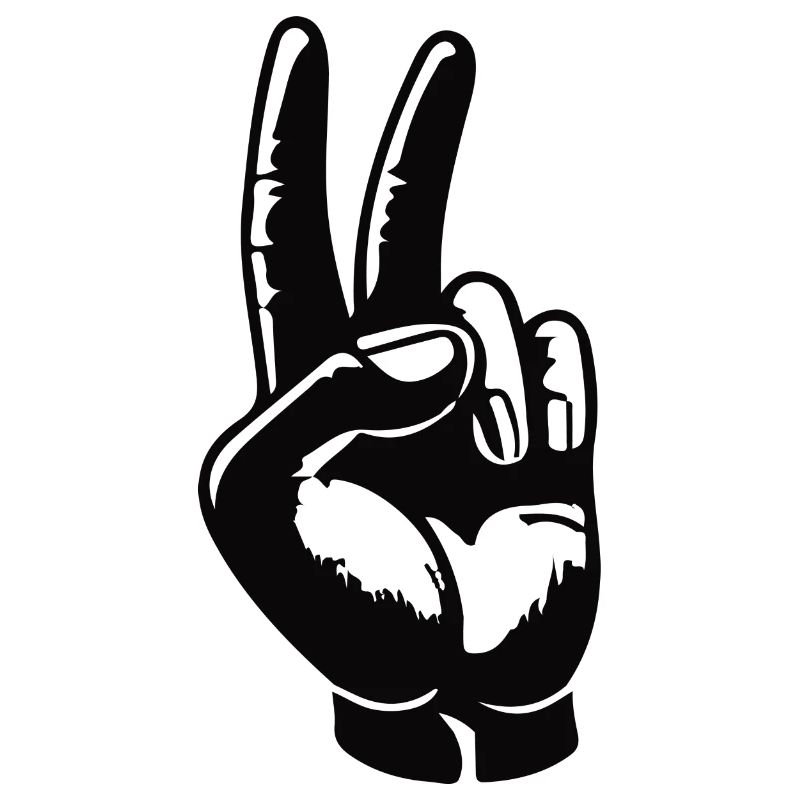 Peace Hand Design Plain