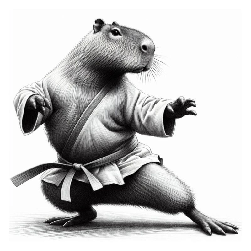 Kung-fu capybara