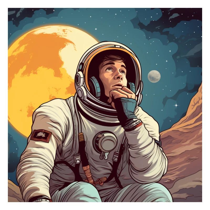 Comic style astronaut 2