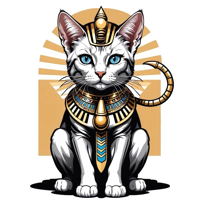 Chat Pharaon Chat Égypte Pyramide Cadeau