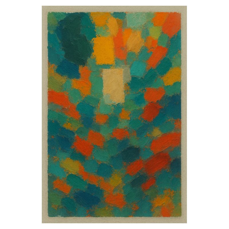 Jeu abstrait de couleurs sur toile