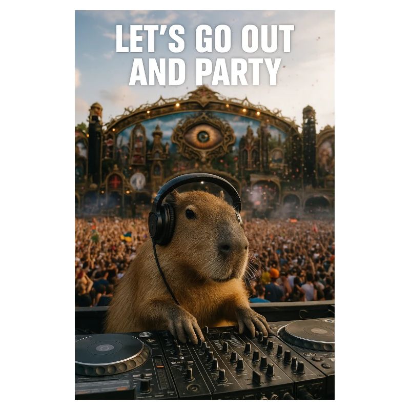 Capybara DJ Party