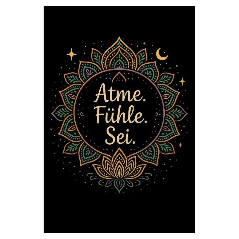 Mandala de fleurs avec devise spirituelle