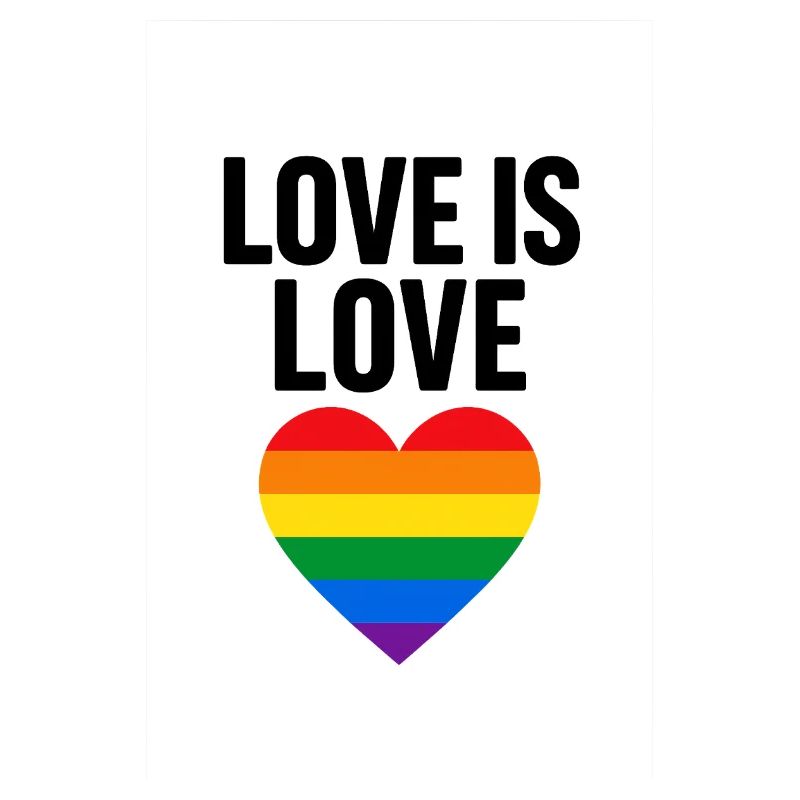 Rainbow heart for diversity and love