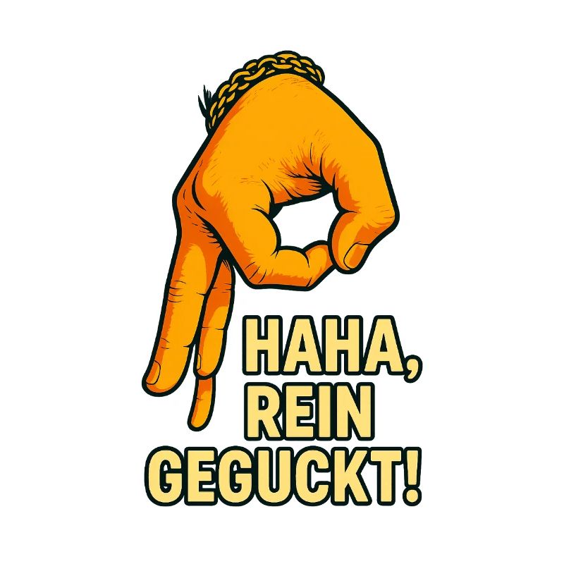 Funny hand motif with saying