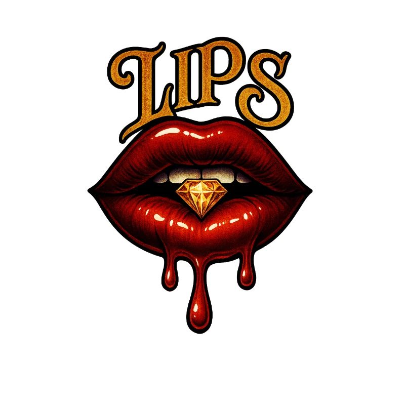 Tempting lips with diamond