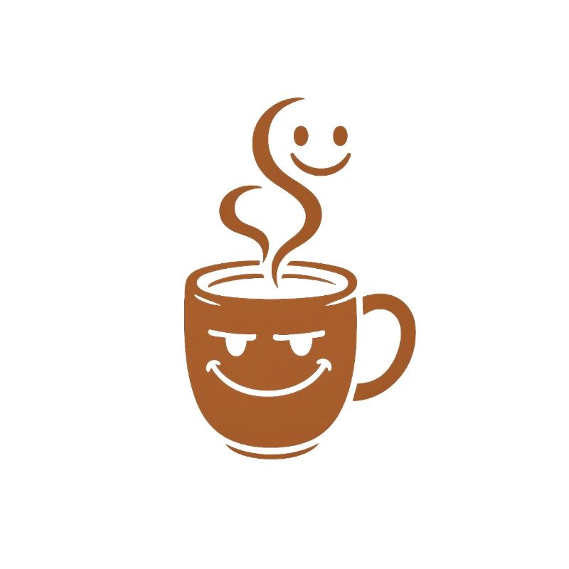 Fröhlicher Kaffeebecher mit Smileys