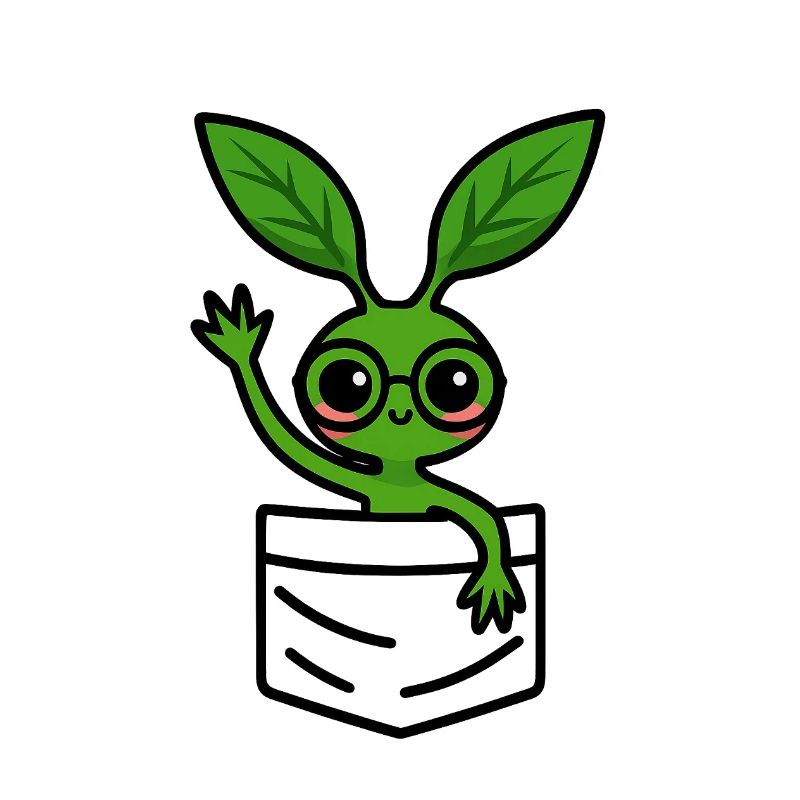 Green Bowtruckle with glasses – friendly