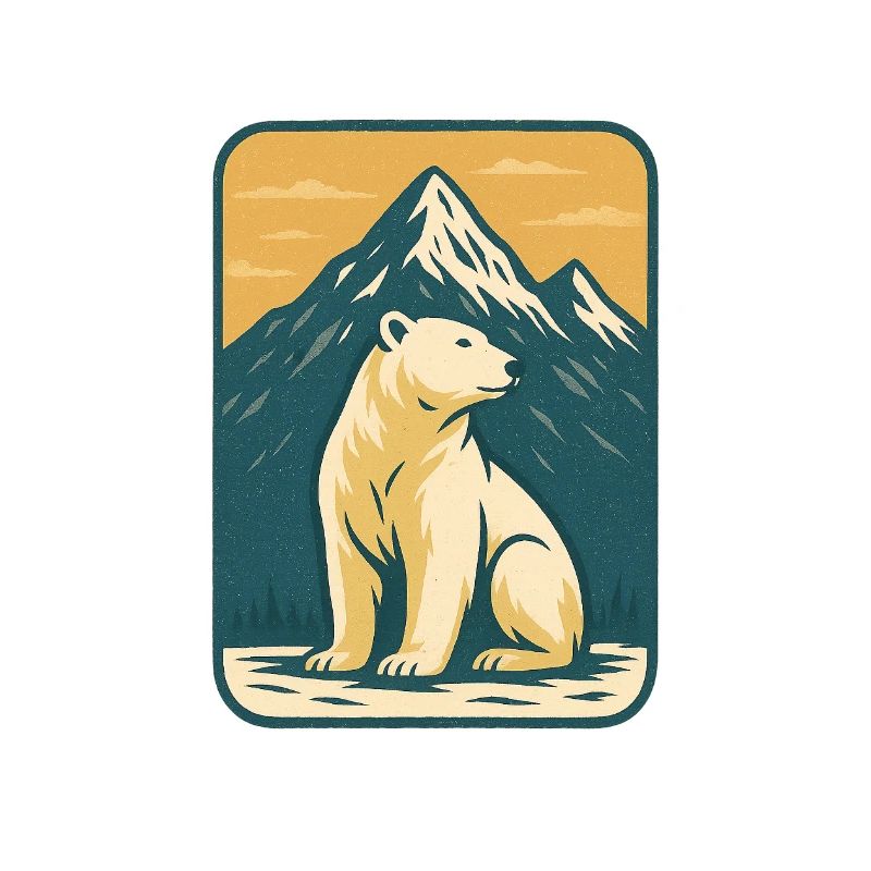 Polar Bär vor Berglandschaft