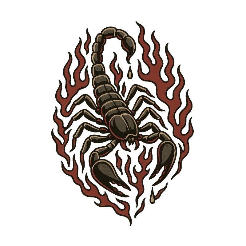 Flame Skorpion Illustration