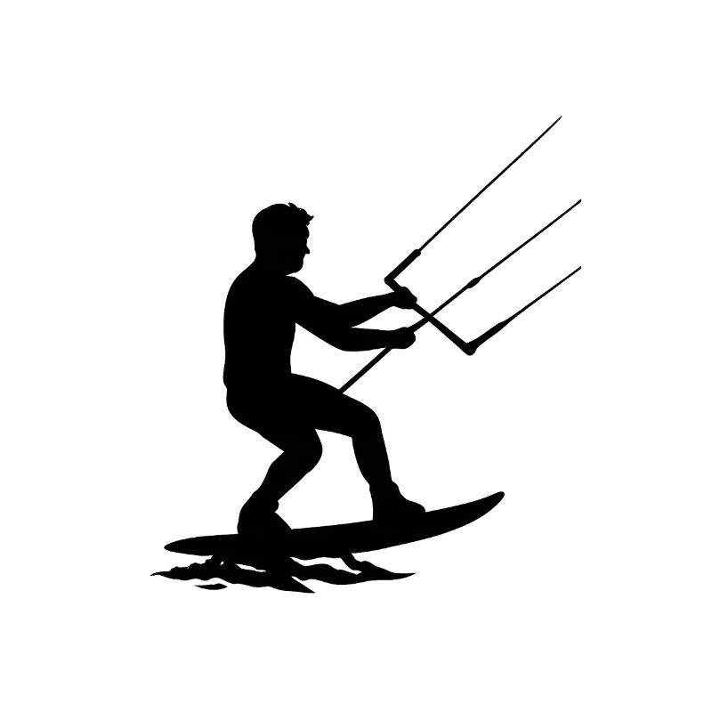 Cool Kitesurfer in Action – Dynamic Silhouette
