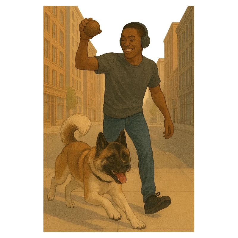 Urban run with dog