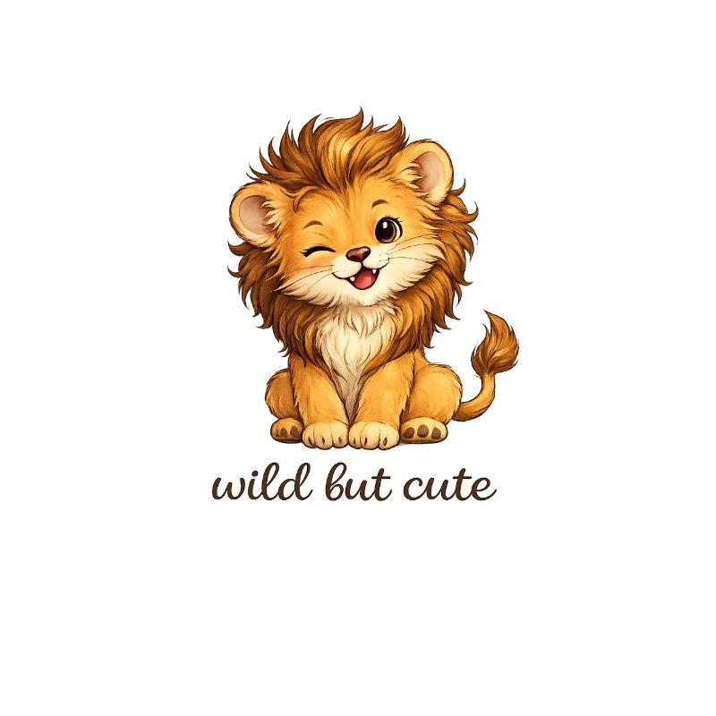 Wild Cute Lion Child