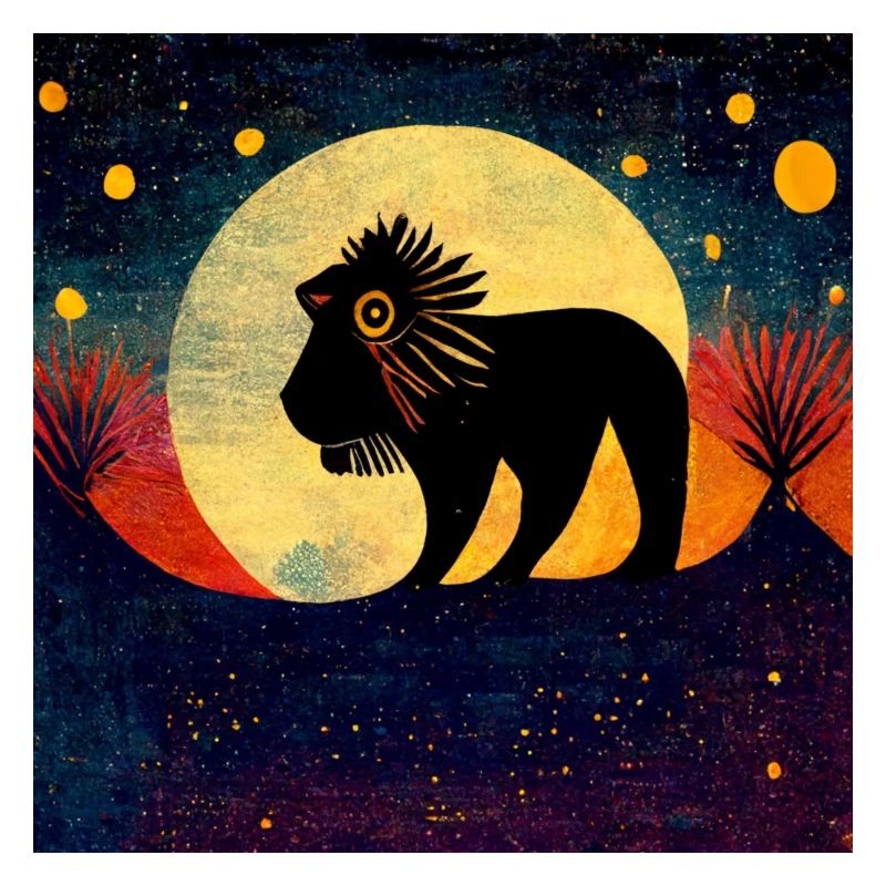 Leo in the moonlight