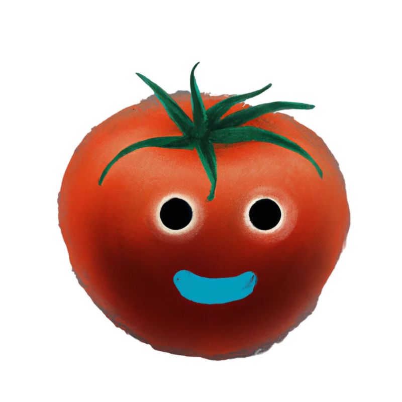 Tomate mit Gesicht