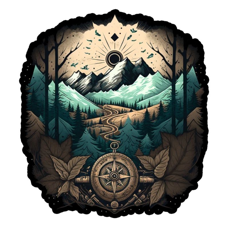 Berge und Kompass 4
