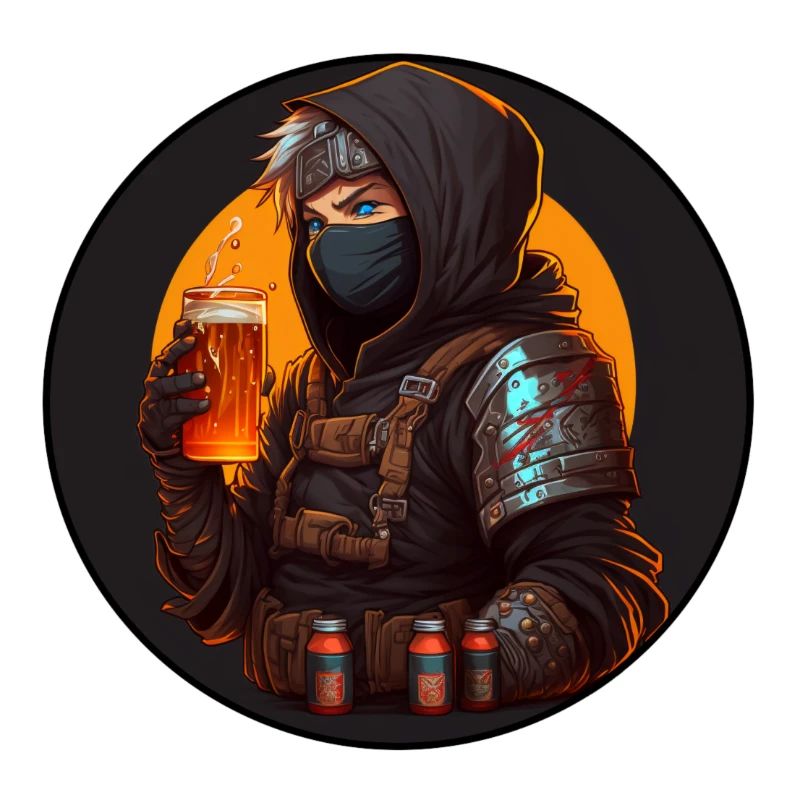 Ninja mit Bier