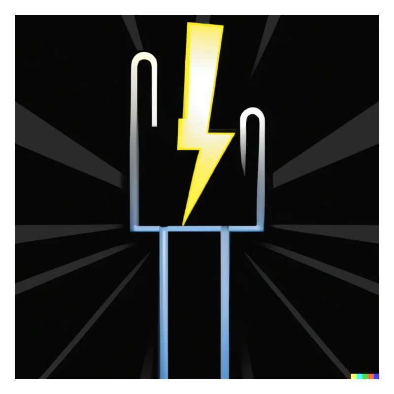 Hand mit Blitz Elektriker