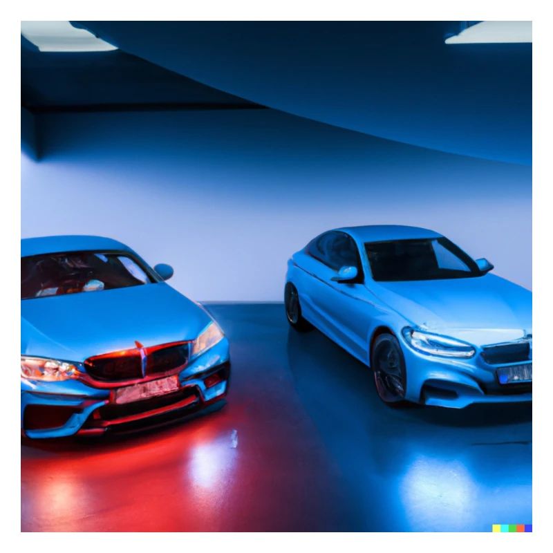 Blaue Autos