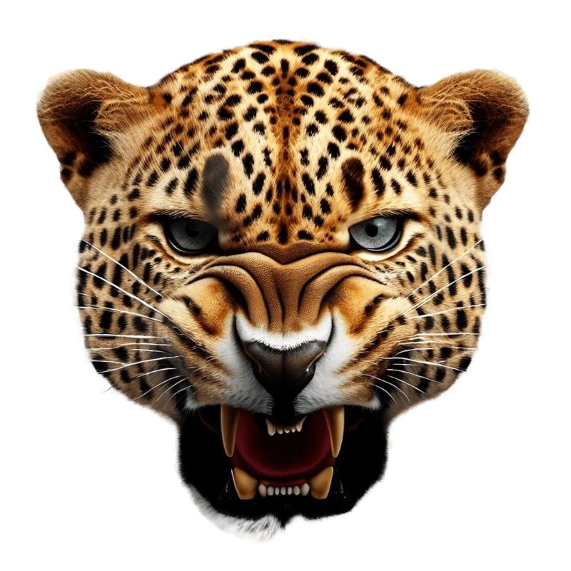 Aggressiver Leopard