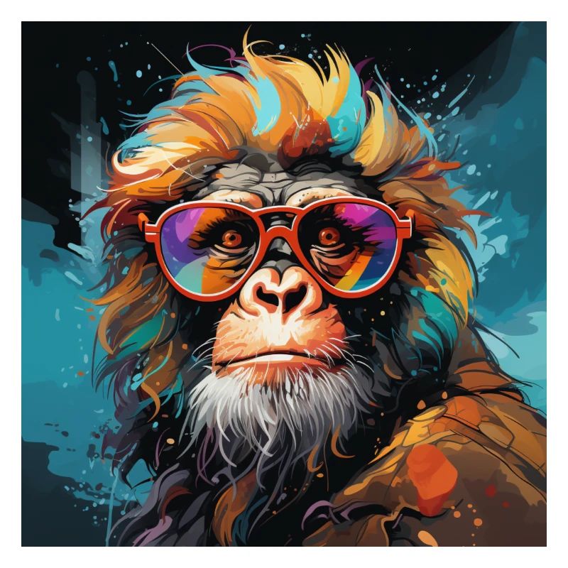 Affe voller Farben