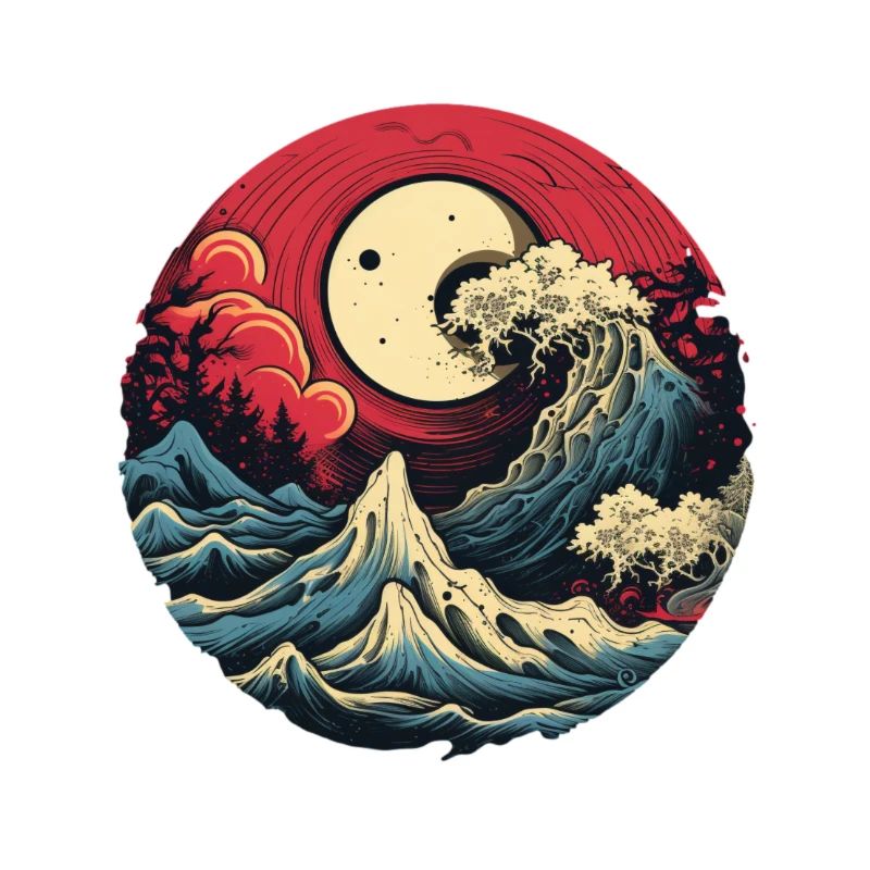 Earth Waves Moon